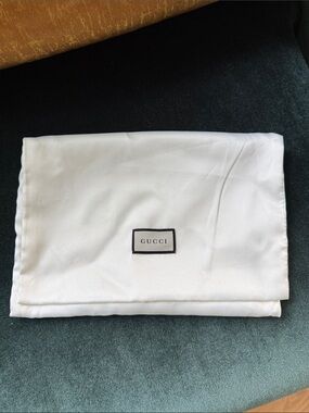 Gucci White Logo Dust Pouch